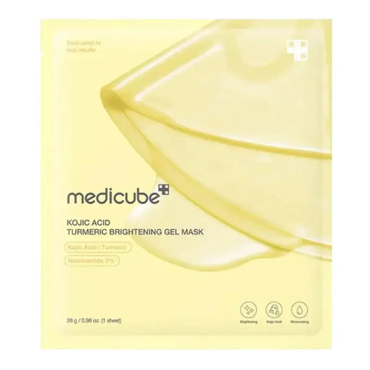 MEDICUBE - KOJIC ACID TURMERIC BRIGHTENING GEL MASK.